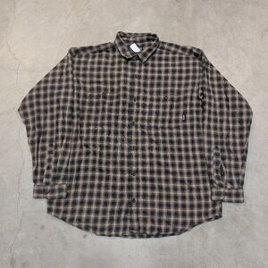 Patagonia Buckshot Shirt Mens L Plaid Brown Button Up Pockets Outdoor Nature